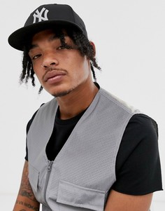 Черная кепка из ткани рипстоп со светоотражающим логотипом New Era 9Fifty NY