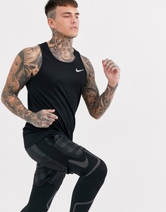 Черная майка Nike Running breathe