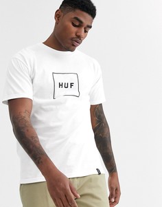 Белая футболка с логотипом HUF Essentials