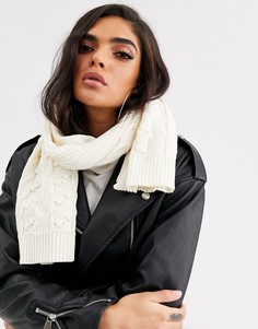 Кремовый oversize-шарф крупной вязки Missguided