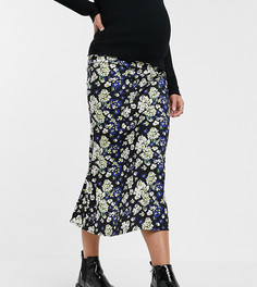 Трикотажная юбка-комбинация с цветочным принтом ASOS DESIGN Maternity