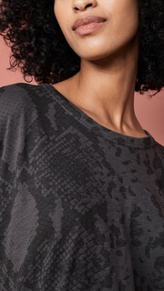Rag & Bone/JEAN Snake Print Cropped Long Sleeve
