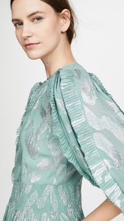 Rebecca Taylor Short Sleeve Lurex Jacquard Top