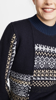 3.1 Phillip Lim Fairisle Patchwork Pullover