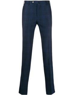 Pt01 брюки кроя слим в клетку тартан