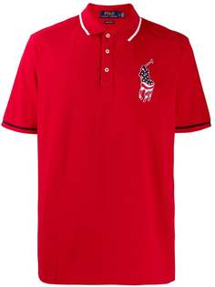 Polo Ralph Lauren рубашка-поло с нашивкой USA
