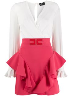 Elisabetta Franchi high waisted ruffled skirt