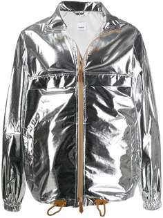 Burberry куртка на молнии с эффектом металлик