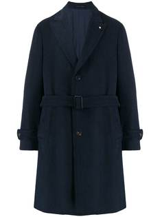 Lardini однобортное пальто с поясом
