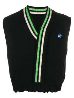 Ader Error свитер без рукавов с эффектом потертости