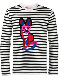 Maison Kitsuné толстовка Fox в бретонскую полоску