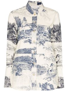 Chloé рубашка с принтом Toile de Jouy