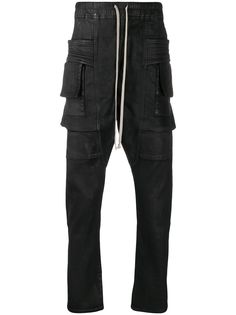 Rick Owens DRKSHDW брюки с прошитыми вставками