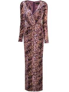 Rachel Zoe speckled-print gown