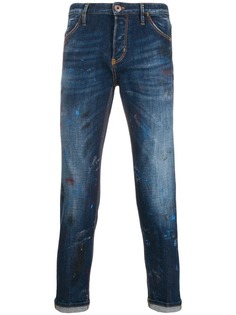 Pt05 джинсы с эффектом разбрызганной краски