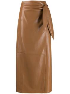 Nanushka юбка прямого кроя из искусственной кожи