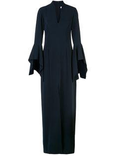 Halston Heritage front-slit v-neck dress