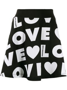 Love Moschino расклешенная юбка с логотипом