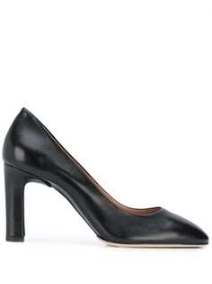 Santoni глянцевые туфли-лодочки с квадратным носком