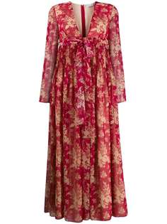 Red Valentino расклешенное платье с цветочным узором