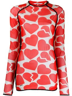 MSGM топ с длинными рукавами и принтом