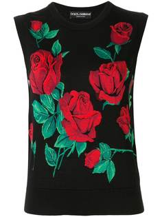 Dolce & Gabbana трикотажный топ вязки интарсия