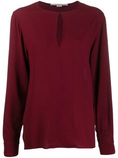 Stella McCartney блузка с вырезом капелькой