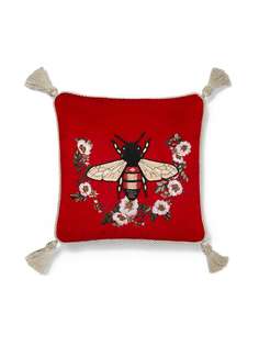 Gucci бархатная подушка с вышитой пчелой