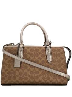 Coach вощеная сумка с монограммами