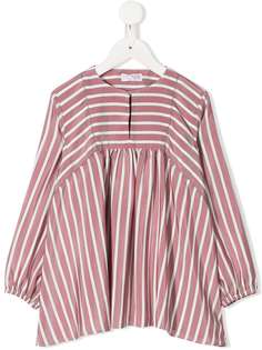 Brunello Cucinelli платье в полоску с длинными рукавами