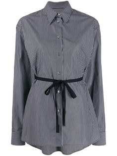 Mm6 Maison Margiela полосатая рубашка с поясом на завязке