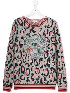 Kenzo Kids толстовка с логотипом и принтом
