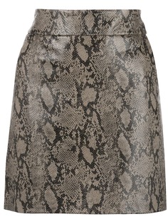 FRAME snake-print mini skirt