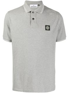 Stone Island рубашка-поло с нашивкой-логотипом