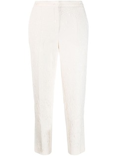 Escada брюки кроя слим с цветочным жаккардовым узором