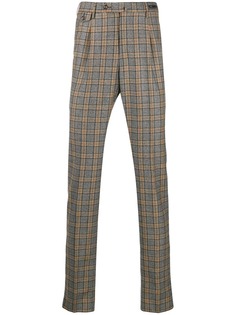 Pt01 клетчатые брюки строгого кроя