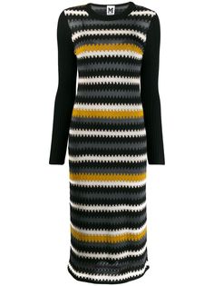 M Missoni трикотажное платье с узором зигзаг