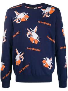 Love Moschino свитер с вышитым логотипом