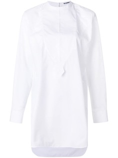 Jil Sander поплиновая рубашка с нагрудником