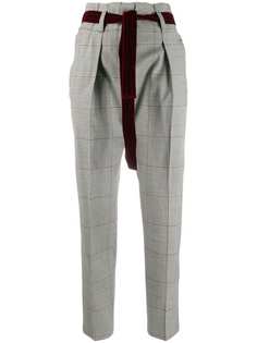 Pt01 брюки с завышенной талией в клетку