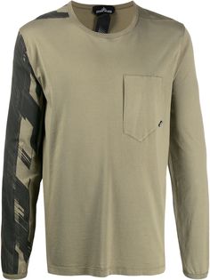 Stone Island джемпер с контрастным рукавом