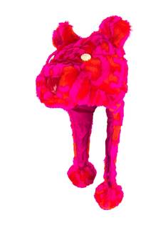 Versace Jeans Couture faux-fur logo animal hat