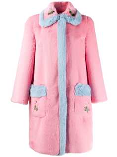 Vivetta faux-fur embroidered coat