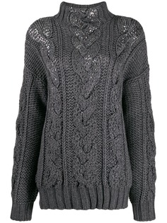 Ermanno Scervino roll neck cable-knit jumper