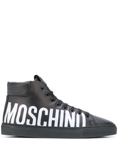 Moschino высокие кеды с логотипом