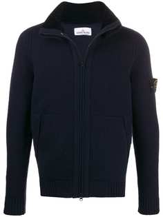 Stone Island кардиган на молнии с нашивкой-логотипом