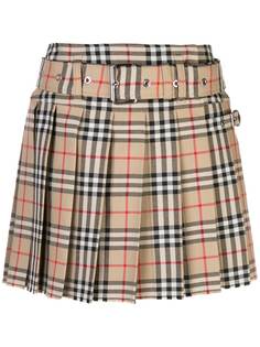 Burberry плиссированная юбка в клетку Vintage Check