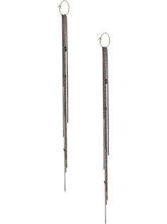 Ann Demeulemeester long chain hoop earring