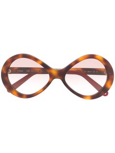Chloé Eyewear солнцезащитные очки в оправе черепаховой расцветки