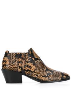 Tods ботильоны с тиснением под кожу змеи Tod`S